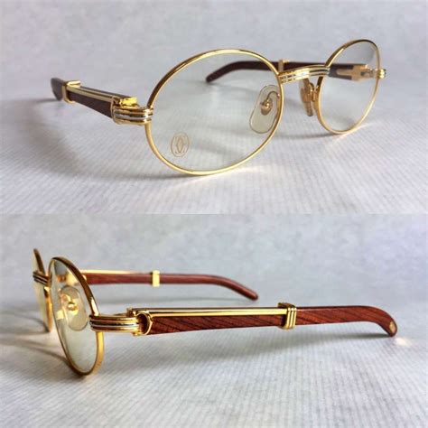 wood cartier eyeglasses.